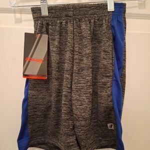 Cougar Gray Heather Shorts with Blue Side Panels